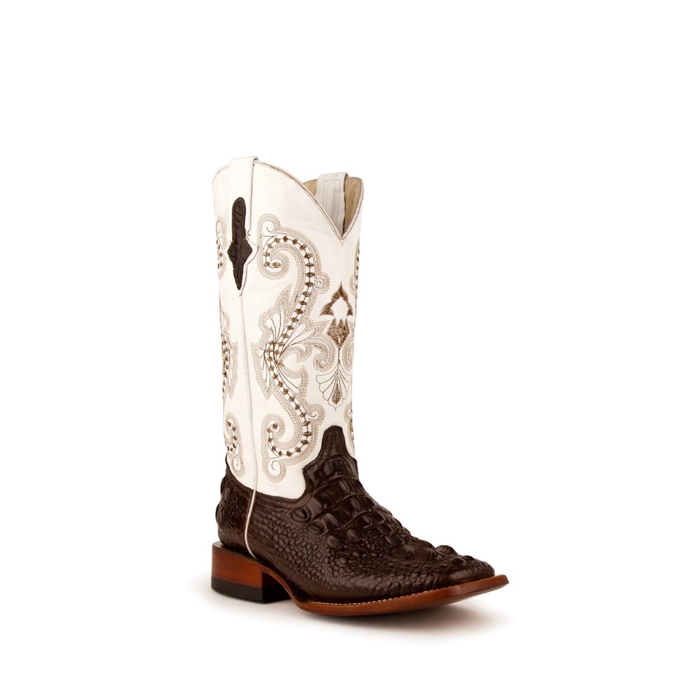 Women’s Leather Croc Ferrini Boots The Rancher